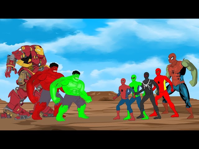 Evolution of Team Hulk vs Evolution of Team Spider-Man [HD]