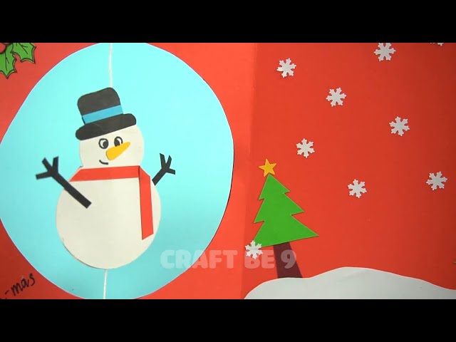 CRAFT AND FUN -  Christmas Greeting Card/How to make Christmas Card / Easy Christmas Card