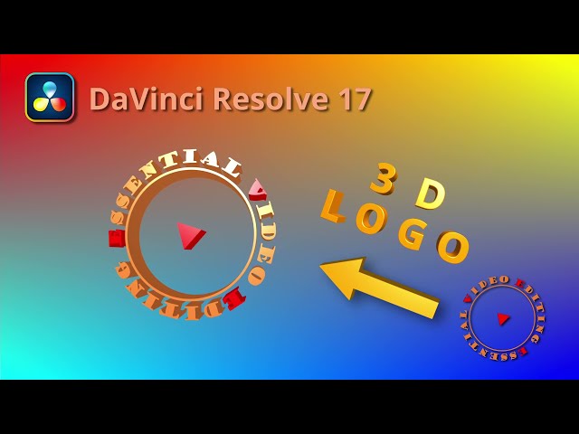 Convert 2D Image to 3D Logo with Animation using Fusion in DaVinci Resolve