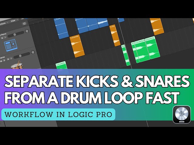 How To Separate Kicks, Snares, Hats From Audio Drum Loop Quickly In Logic Pro.