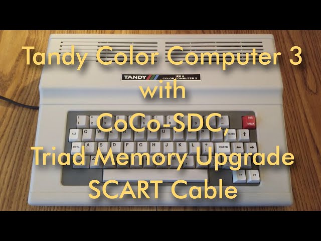 Tandy Color Computer 3 - Triad 512K - Coco-SDC - SCART - OS9 Fun