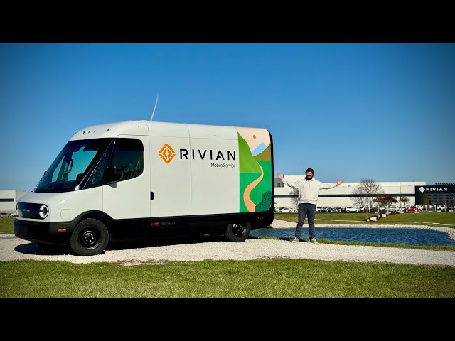 I Drive The Incredibly Fun Rivian Commercial Van For The First Time! Full Tour, Range, & Charging