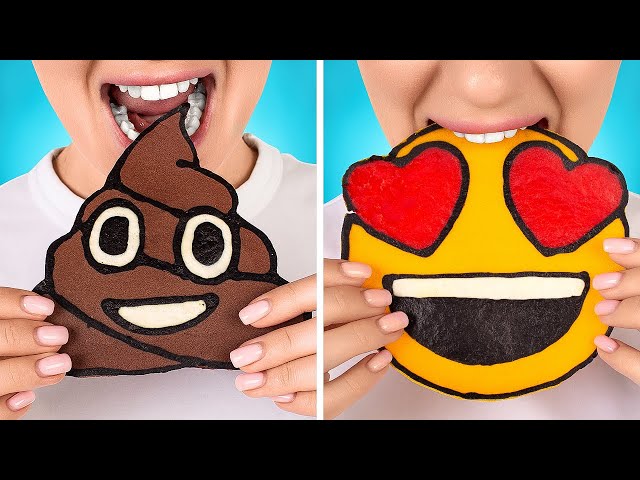 Let's Cook Emoji Pancakes! 💩😍 Easy Dessert Ideas