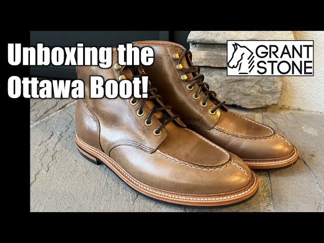 Grant Stone Ottawa Boot / Dune (Natural) Chromexcel / The Funkiest Moc Toe Around! / Unboxing Video