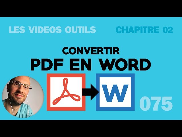 Convertir PDF en WORD mes différentes techniques