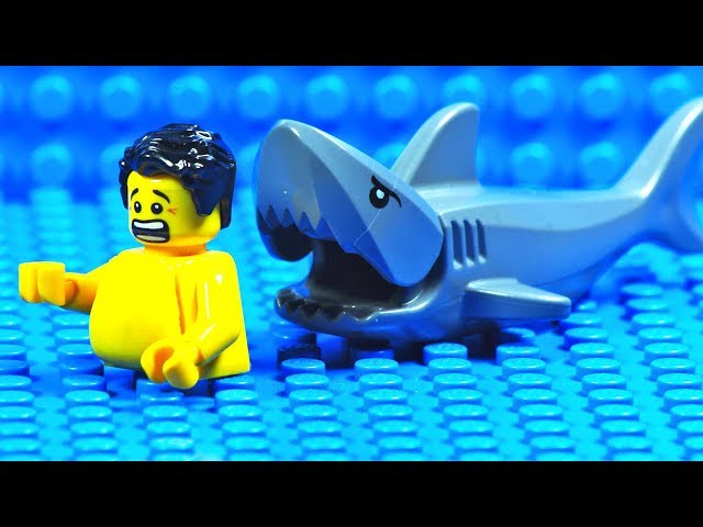 Lego Fat Man Shark Attack