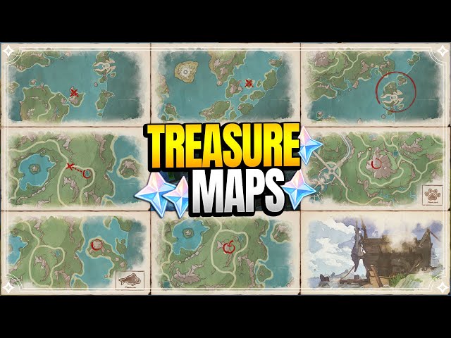 All 8 Treasure Map Locations - Rainbow Rose's Ideals | World Quests & Puzzles |【Genshin Impact】