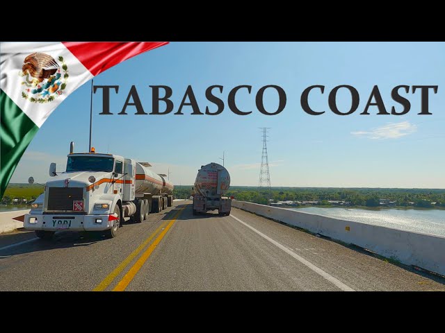 DRIVING in the COAST OF THE STATE OF TABASCO, State of Tabasco, MEXICO I 4K 60fps