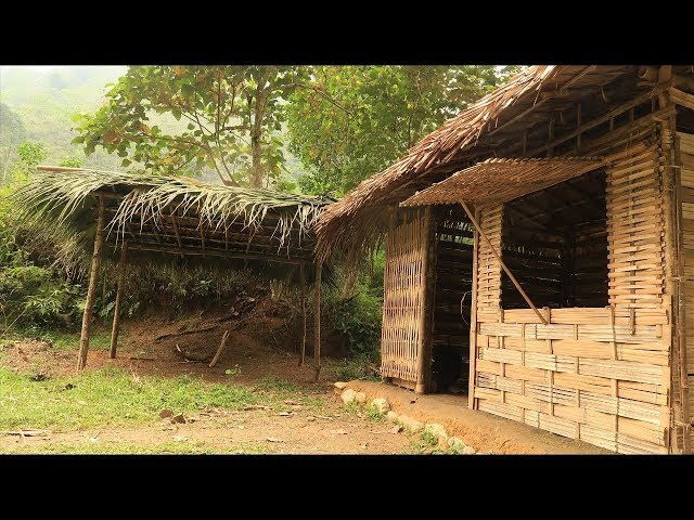 Primitive technology: Furnace (palm leaf roof hut) Part 1