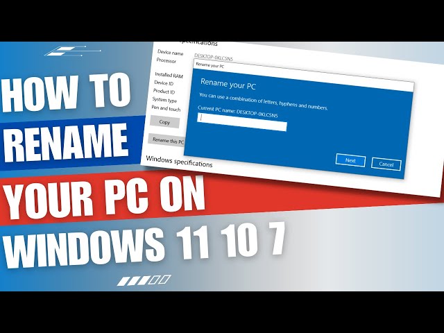 How to rename PC on Windows 10 11 [Simple Guide]