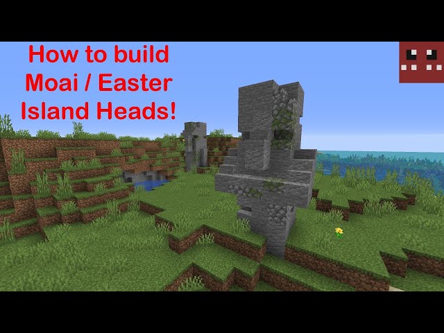 Minecraft | How to build Moai (Easter Island Heads)!