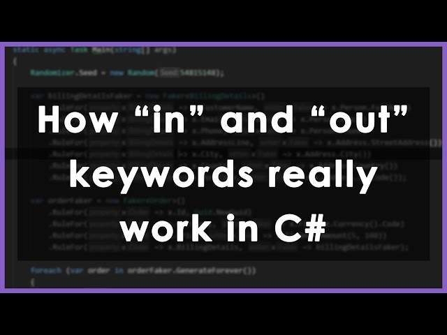 How "out" works in C# and why "in" can make or break your performance