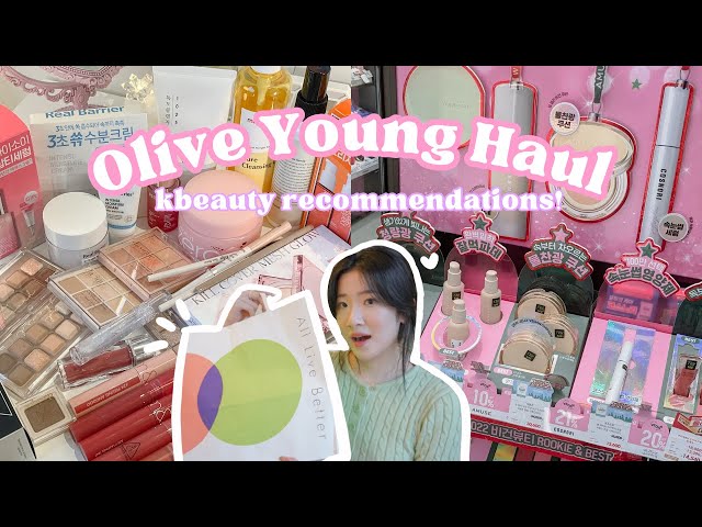 olive young haul 🌸 | shopping in korea for kbeauty products, huge korean skincare and makeup haul 🛍💄