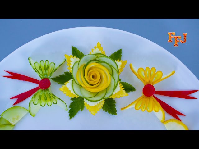🥗DIY Master​chef Food Garnish🌹How to Decorate Your Platter