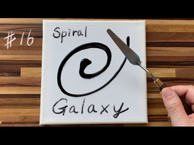 Painting a Spiral Galaxy with Acrylics / Sponge Techniques / Daily Challenge #16