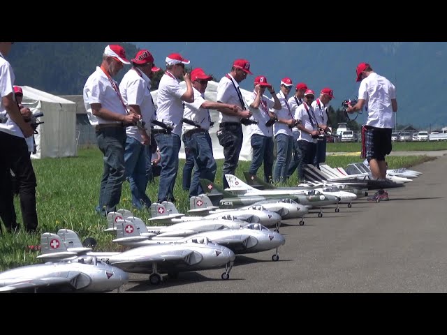 World Record Flying RC Jet's together 18x EDF Jet Model's