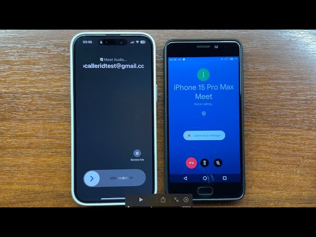 iPhone 15 Pro Max Google Meet Ex-Duo Incoming Call from Email Caller ID & Call Back to Meizu M6 Note
