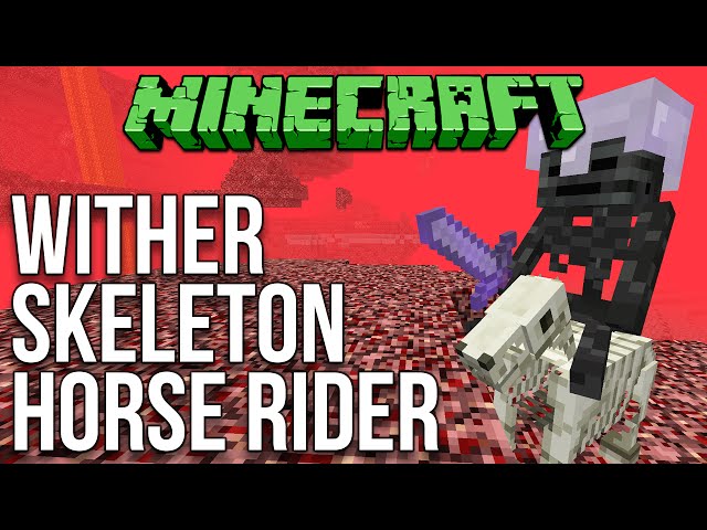Minecraft 1.9: Wither Skeleton Horse Rider Mob (Survival) Tutorial