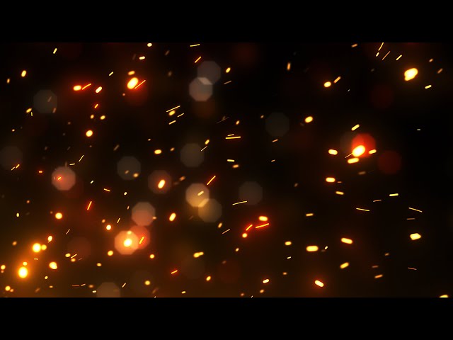 Bright Flying Golden Fire Sparks Background video | Footage | Screensaver