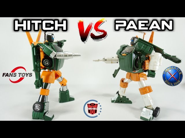 Comparison: FansToys FT-26 Hitch VS X-Transbots MX-9T Paean (AKA Hoist)