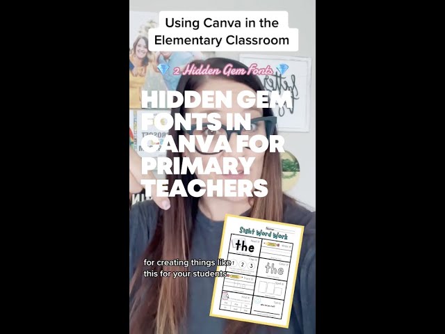 Fonts to Use in a Primary Classroom with Canva