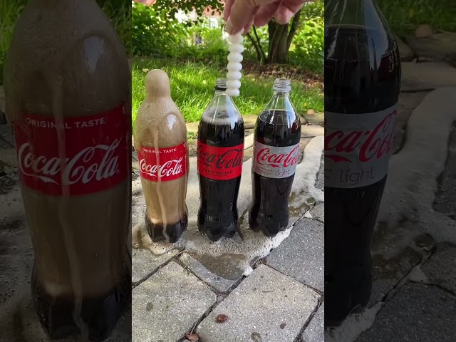 Coca Cola, Fanta Sprite und Mentos | Experiment #Shorts