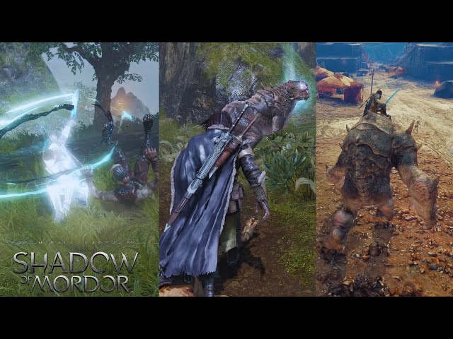 Talion,s special powers & brutal combat with team beasts killed Orcs - Shadow of Mordor