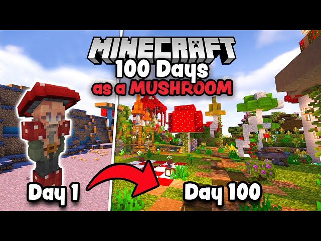 🍄I Spent 100 Days Building a Cozy Mushroom Island in Minecraft