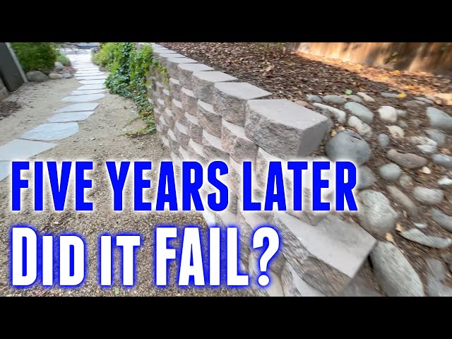 My retaining wall 5 years later + Q&A