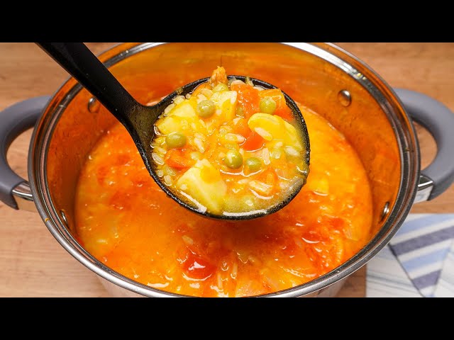 Eat day and night. Vegetable soup will help you lose weight quickly. Rice soup recipe.