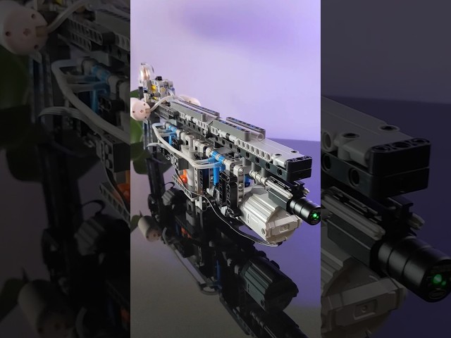 Powerful Lego air gun with onboard compressor #lego