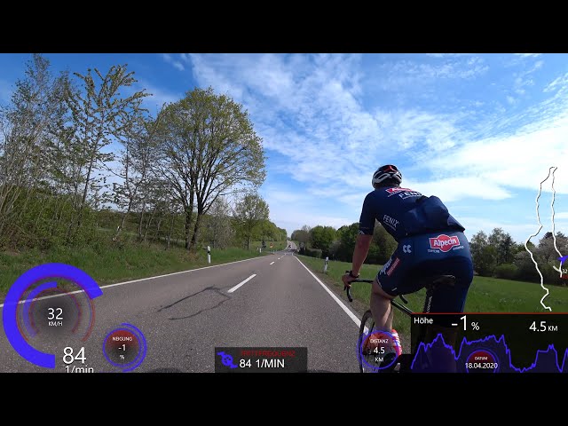Extra long Sunshine Indoor Cycling Workout empty Roads Germany Garmin 4K Video