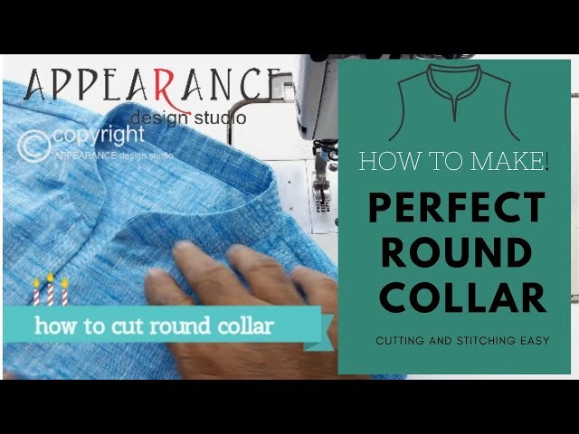 Perfect Round Collar Cutting And Stitching Easy✅ How To Sew Collar Neck 2024 ⭐Sewing For Beginners