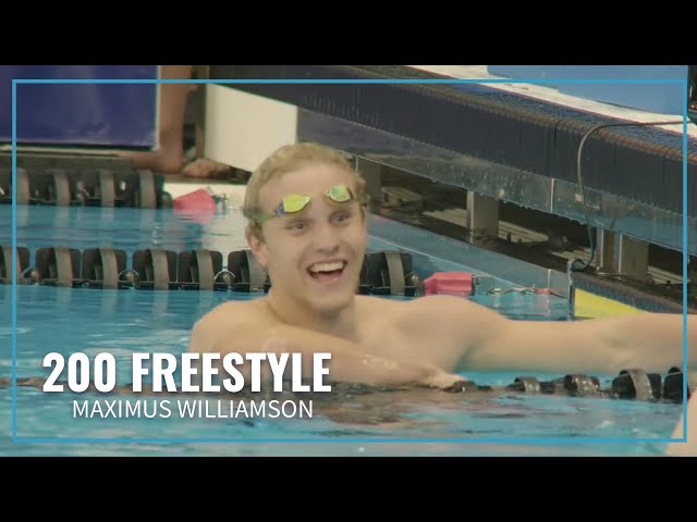 Maximus Williamson Shatters His Own Record in Men's 200 Freestyle | 2023 Speedo Winter Juniors West