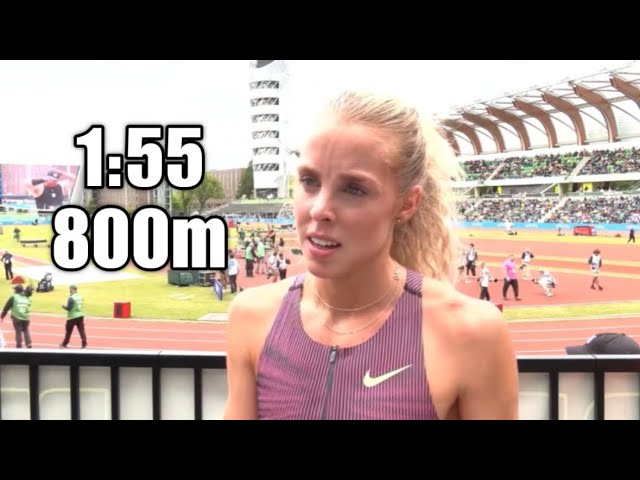 Keely Hodgkinson Prefontaine Classic 800m Interview 2024