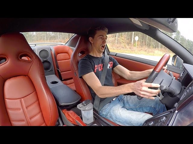 FIRST TIME Doing LAUNCH CONTROL In the GT-R! REACTION!