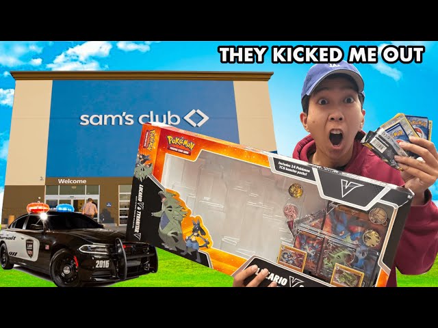 Sam's Club KICKED ME OUT For Opening Pokemon Cards Inside The Store (not clickbait)