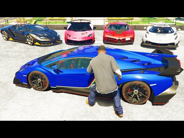 GTA 5 Stealing Super Cars with Franklin #21 (GTA V Real Life Expensive Cars)
