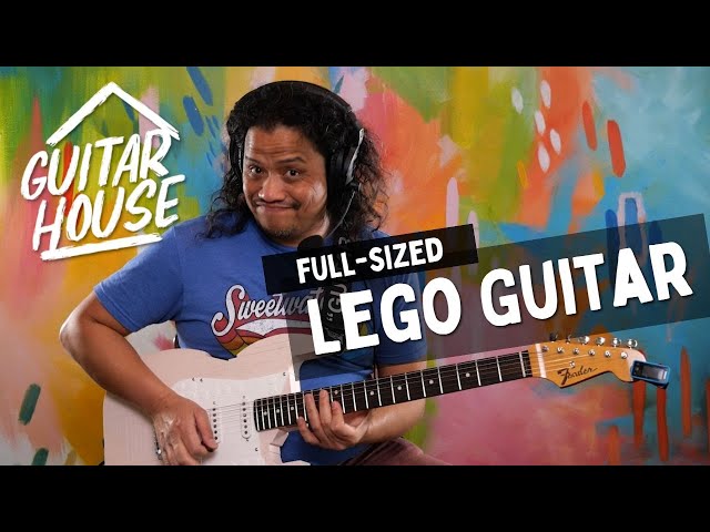 WROTE a Track on a full size Lego Guitar! Guitar House 2022 #guitarhouse
