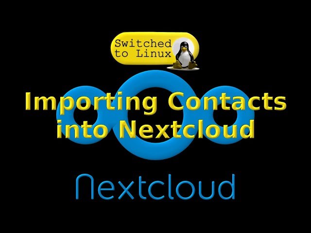 Import Contacts into Nextcloud