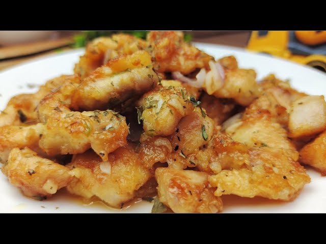 Garlic butter chicken bites! Easy and delicious homemade recipe!