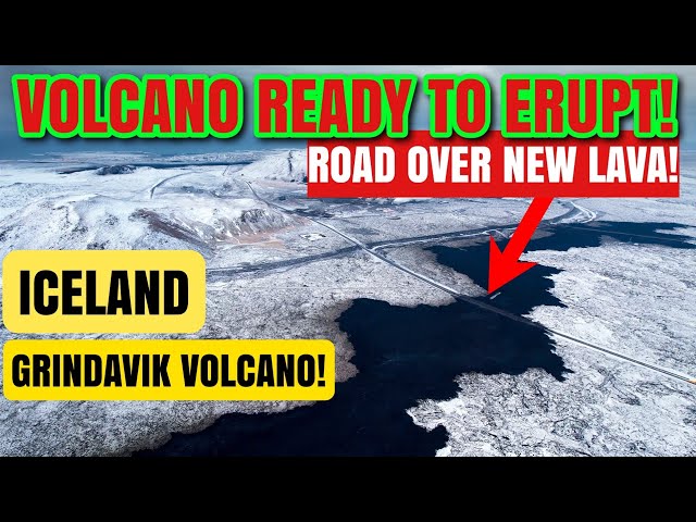 First Road Ever Made Over New Lava! Grindavik Volcano Ready To Go Again! Aerial View! Mar 1, 2024