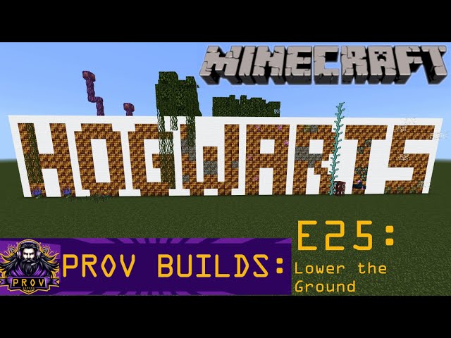 Prov Builds Hogwarts E25 Lower the Ground #provgaming
