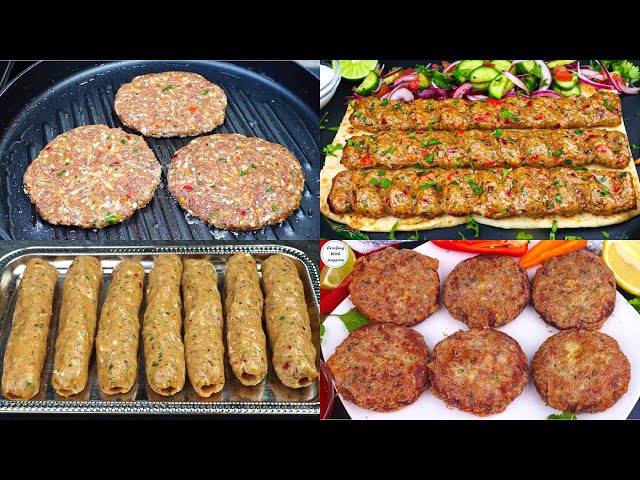 Chicken Seekh Kabab, New Turkish Kebab, Beef Cheese Patty Kebab, Aloo chicken Kebab / Cutlets, Adana