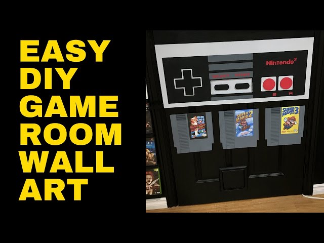 How to: Easy DIY Game Room Wall Art/Blending A Door Into Your Game Room (Retro Rivals)