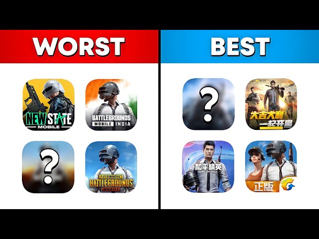 Forget BGMI 😤 All 15+ *PUBG VERSIONS* Ranked From WORST To BEST 😍