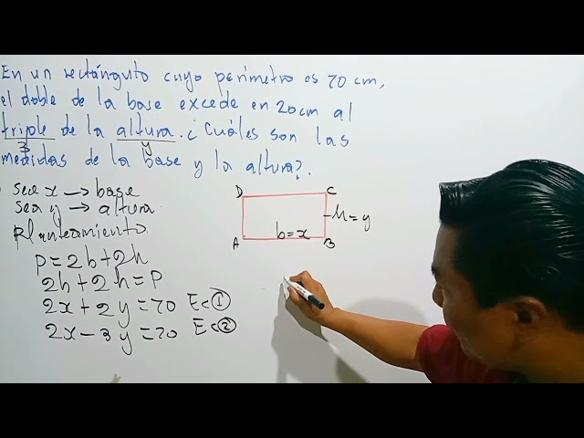 Aplicación de sistemas de ecuaciones en geometría.