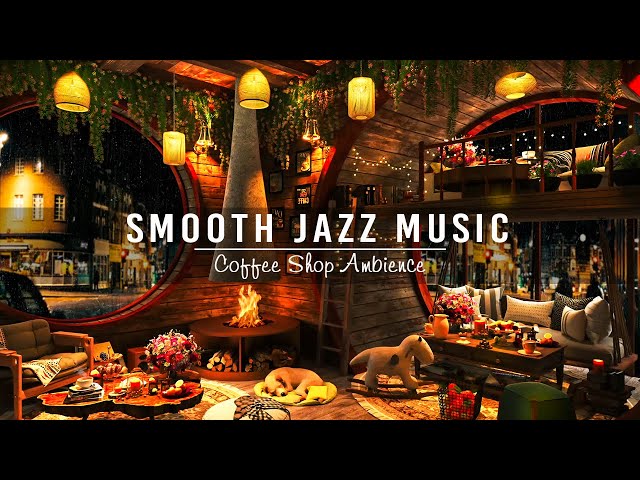 Smooth Jazz Instrumental Music ☕ Cozy Coffee Shop Ambience with Jazz Relaxing Music to Work,Studying