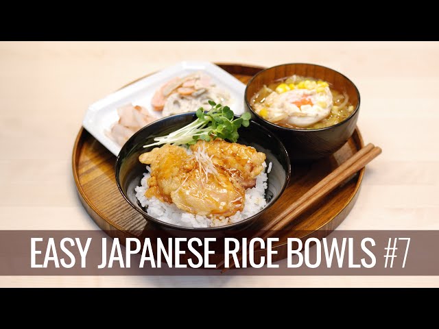 Healthy and Delicious Chicken Tempura (Toriten) Rice Bowl - EASY JAPANESE RICE BOWLS #7