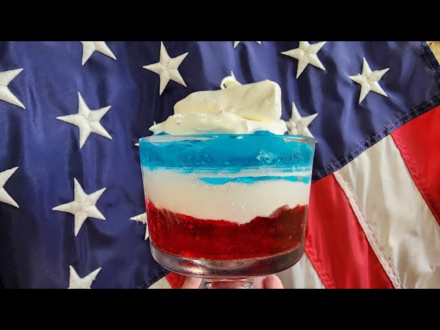 Red, White and Blue Jello Dessert - Nostalgic Summer Treat - 3 Ingredients - The Hillbilly Kitchen